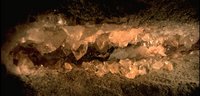 Grotte de cristaux de roche, 800 mètres sous terre, à Gerstenegg près Guttannen/BE, Suisse
